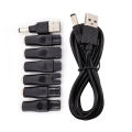 Universal Shaver Hair Clippers Charging Cable Cord USB to 5V DC Power Adapter Converter with 8 Slecectable Connector Tips. 