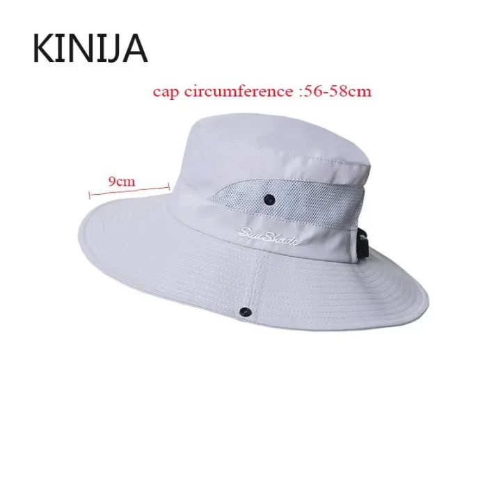 Women%20Ponytail%20Fisherman%20Hat%20Waterproof%20Sun%20Cap%20Pure%20Color%20Outdoor%20Travel%20Fishing%20Climbing%20Hiking%20Large%20Brim%20Bucket%20Hat%20undefine%20-%20Image%206