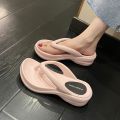 Thick Sole Wedges Flip Flops For Women Summer Clip Platform Sandals Woman Non-slip Beach Slippers Girls Outdoor Slides.