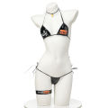 Funny patent leather Nijihub bandaged bikini anime private home clothes girl animation bikini. 