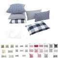 Plaid Sofa Cushion Cover 30X50/45X45CM Blue Red Coffee Orange Strip Home Hotel Office Couch Seat Decor Waist Throw Pillow Case. 