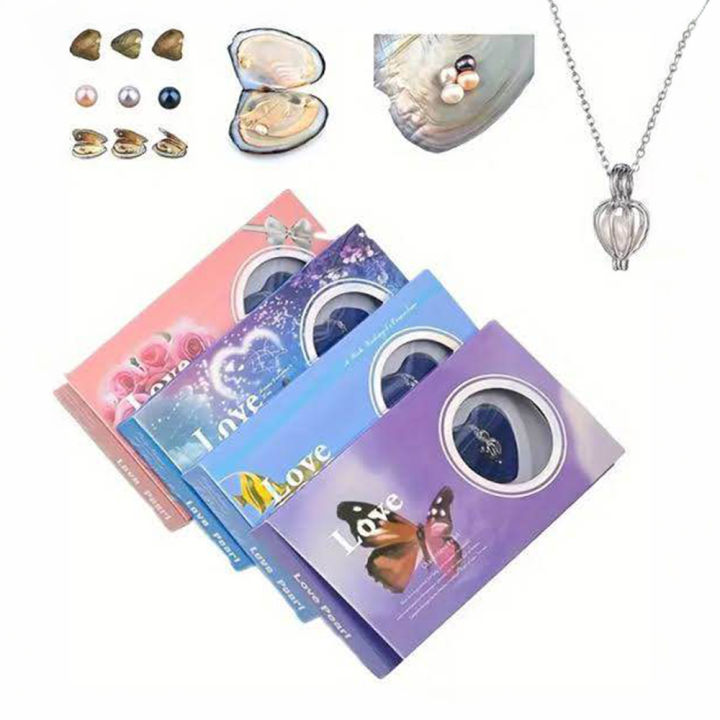 Natural Freshwater Pearl & Alloy DIY Wish Open Clam Pendant Necklace for Women – All Season Unique Jewellery Gift for Girls
