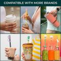 1/5Pcs 10mm Straw Covers Cap Compatible with Stanley 30&40 Oz Tumbler Cute Reusable Drink Straws Covers Kitchen Accessories. 