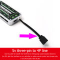 ARGB Controller Cable 5V 3-pin To 6pin/ 4pin For COOLMOON cooling fan And LED Light Mini Control HUB Supply RGB SYNC Adapter. 