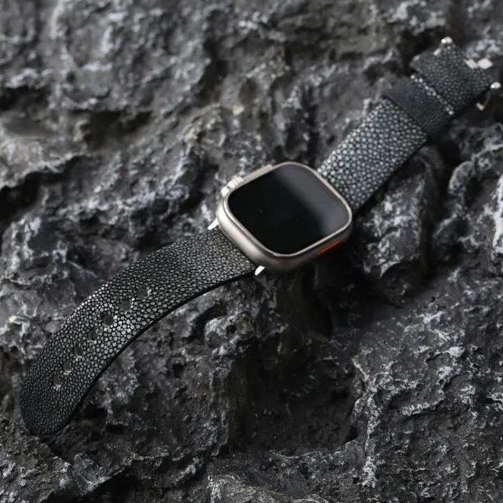 Handmade%20Devil%20fish%20Pearl%20Fish%20Leather%20Watchband%20For%20iWatch%20Apple%20watch%2049MM%2046MM%2045MM%2042mm%20s10%20Ultra%20men's%20bracelet%20vintage%20-%20Image%203