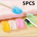 5Pcs/set Portable Toothbrush Cover Holder Health Germproof Toothbrushes Protector Travel Hiking Camping Brush Cap Case. 