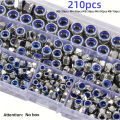 210/150pcs Stainless Steel Hex Lock Nuts, Anti-Slip Self-Locking M3-M8/M4-M6 Assortment for Industrial/Construction/Automotive. 