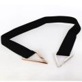 A Black Elastic Triangular Buckle Waistband for Women with a Waist-Tightening and Shaping Effect.