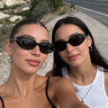 2 Pairs Double D Decor Cat Eye Sunglasses, Matching Couple & Sister Retro Fashion Glasses. 
