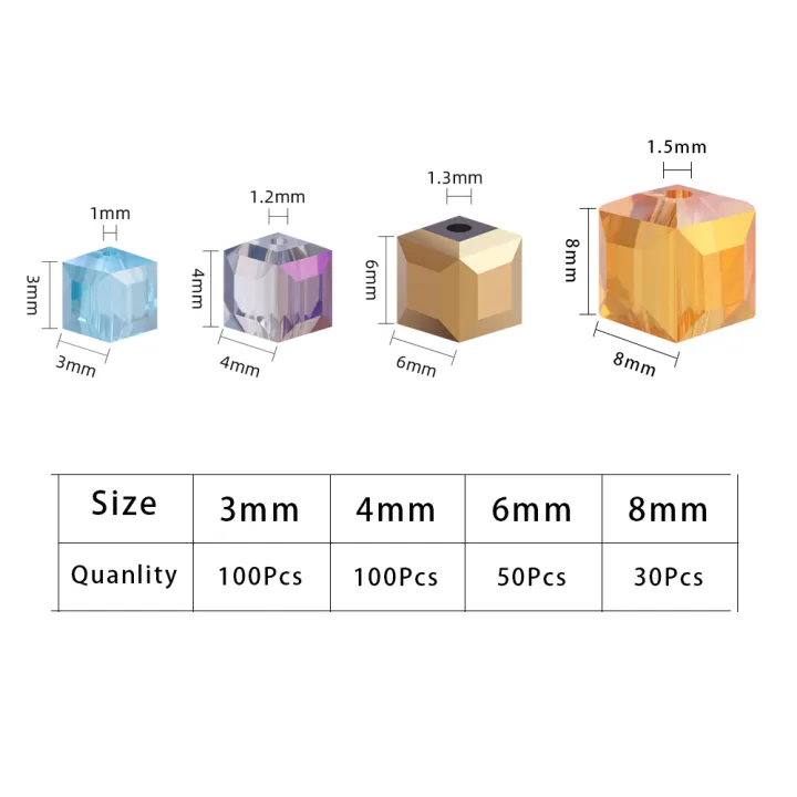 3/4/6/8mm%20Mixed%20Faceted%20Square%20Glass%20Bead%20Loose%20Spacer%20Crystal%20Cube%20Beads%20for%20Jewelry%20Making%20DIY%20Necklace%20Bracelet%20Accessories%20-%20Image%202