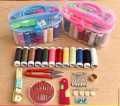New Sewing Kit Accessories Storage Organizer Box Plastic Thread Threader Needle Scissor Travel Box Sewing Tools-1box. 