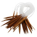 Bamboo Circular Needles 2.25CM-10CM Ring Knitting Double Cusp Crochet Hooks 40cm 60cm 80cm Long Smooth Sewing Tools Needle 18PCS. 