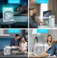Portable Mini Cooler Heating Humidifier Fan Air Cooler Ice Fan In Indoor. 