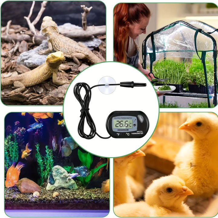 2/4/8Pcs%20LCD%20Digital%20Aquarium%20Thermometer,%20Fish%20Tank%20Thermometer%20With%20Water-Resistant%20Sensor%20Probe%20And%20Suction%20Cup%20For%20Reptile%20-%20Image%204