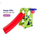 Happy Slide With Basketball , Plastic Indoor Slide For Kids Play And Fun. 
