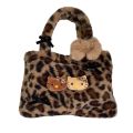 Sanrio Hello Kitty Leopard Print Handbag Y2K Spicy Girls Women Shoulder Bag Kawaii Underarm Tote Lightweight Durable Girl Gifts. 