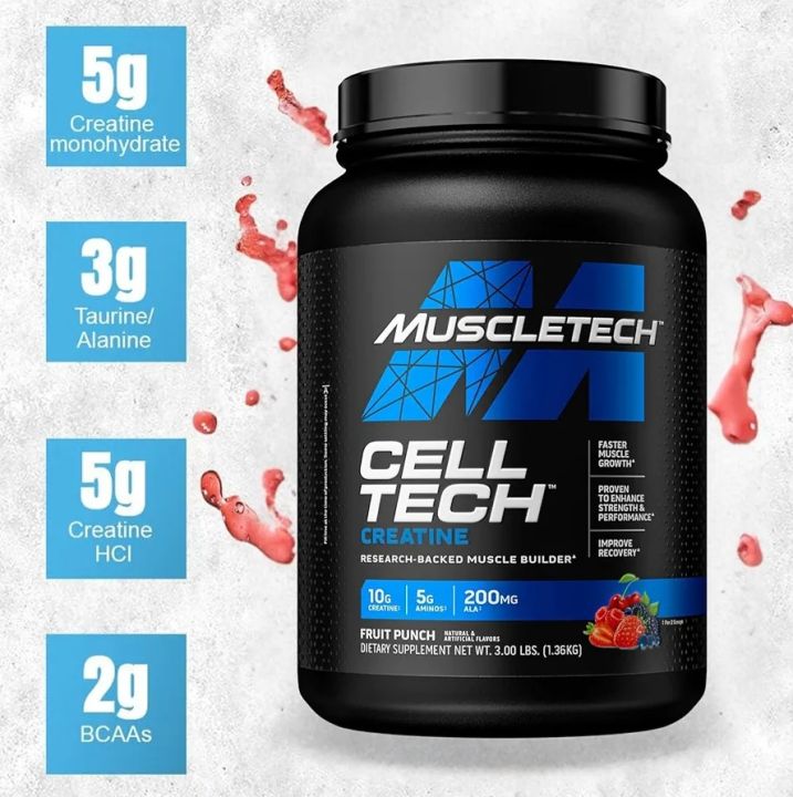 MuscleTech%20Cell-Tech%20Performance%20Series,%20Fruit%20Punch,%203%20lb.,%20Creatine%20HCl,%20Creatine%20Monohydrate%20and%20Carbohydrate%20-%20Image%204