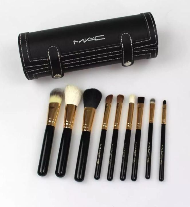 MACc 9 Pcs • Makeup Brushes - Synthetic Fiber 1 Soft Bristles I Washable 1 Good Quality - Carry Easily