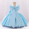 Big Bow Baby Girls Party Dress Toddler 1st Birthday Baptism Princess Kids Dresses for Girl White Wedding Prom Christmas Costumes. 