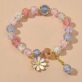 New Shell Daisy Charm Stretch Bracelets Bohemian Colorful Sunflower Crystal Beaded Bra.... 