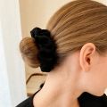 1/6/16/32/100pcs bulk satin scrunchies suitable women elegant black 10cm headwear hair ties accessories casual cute. 
