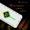 TUMMASTER ARGB Fan Controller 5V3PIN ARGB&4PIN PWM Hub Synchronized PC Case Fan Light,Bottom Magnetic Design with Remote Control. 