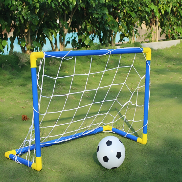 1PC Indoor Mini Folding Soccer Goal Net Plastic Football Post Frame Set Inflatable Kids Sport Toys For Indoor Outdoor Team Games