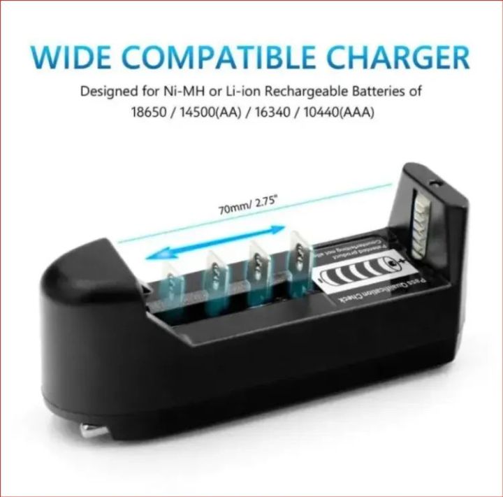 Jual Charger Baterai 1 Slot 18650 26650 16340 14500 Li-Ion - Foto 4