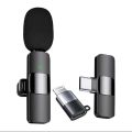 k8 Wireless Mic Plug and Play Type C and Iphone  supported Collar Mic. 