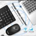 Wireless Keyboard Wireless Mouse Combo Victsing Bundling PC176B wireless keyboard and mouse compact size silent click, 2.4GHz USB original (brand stock) new box pack (black) Plug & play. 
