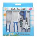 Baby Grooming Kit, Toes Fingernails Care, 6 pcs Baby Nail Kit Daily Care Set with Hair Brush, Hair Comb, Scissor, Nail Clipper, Nail Clipper Cover and Nail Scissor Handle Cover(Pink)(Blue). 