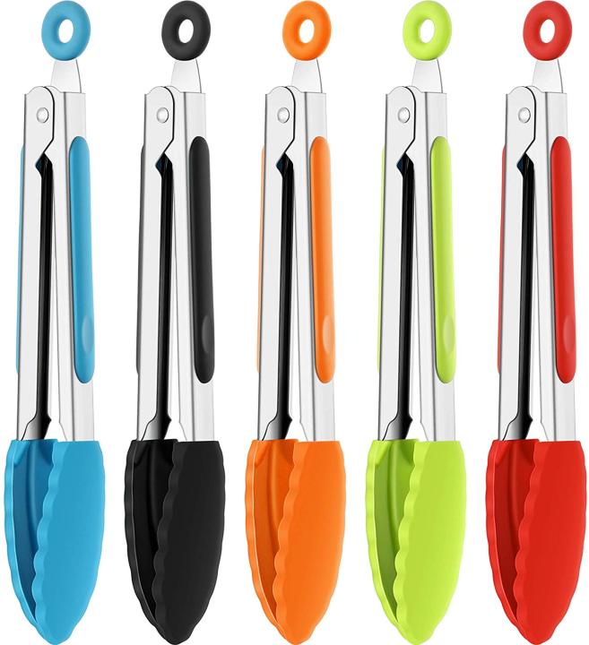 7/9/12inch%20Silicone%20Kitchen%20BBQ%20Tongs%20Stainless%20Steel%20Locking%20Cooking%20Tongs%20with%20Silicone%20Tips%20Non-Slip%20Food%20Tongs%20for%20Cooking%20-%20Image%204