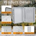 IP66 Waterproof Transparent ABS Plastic Enclosure Junction Box Outdoor Power Distribution Electronic Instrument Case. 