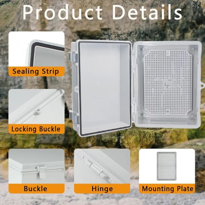 IP66 Waterproof Transparent ABS Plastic Enclosure Junction Box Outdoor Power Distribution Electronic Instrument Case