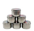 6 pieces silver dappa set ( capacity 200ml). 