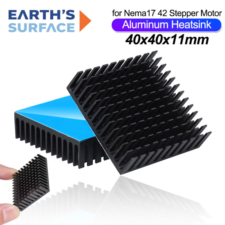 3D Printer Part Aluminum Heatsink For Nema17 42 Stepper Motor Ender3 Cooling Heat Sink Radiator 40x40x11mm With Adhesive Backing