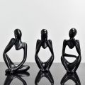 Statue For Decoration,3 Pcs,Nordic Abstract Thinker Statue,Sculpture Decoration, Thinking Human, Decoration Pieces For Home,Decorative Item For Home,Concrete Decoration Pieces,Home Decor Set,Decorative Items For Room,Fancy Decoration Pieces,concrete. 