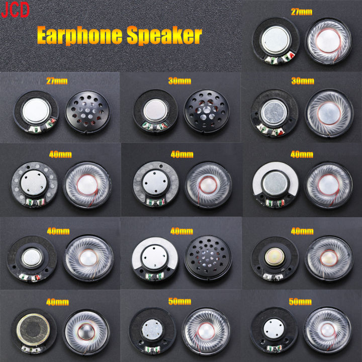 JCD 1pcs 27mm 30mm 40mm 50mm Driver Hifi Bluetooth White Magnetic Headphone Speaker High-end Earphone Diy Loudspeaker  Parts