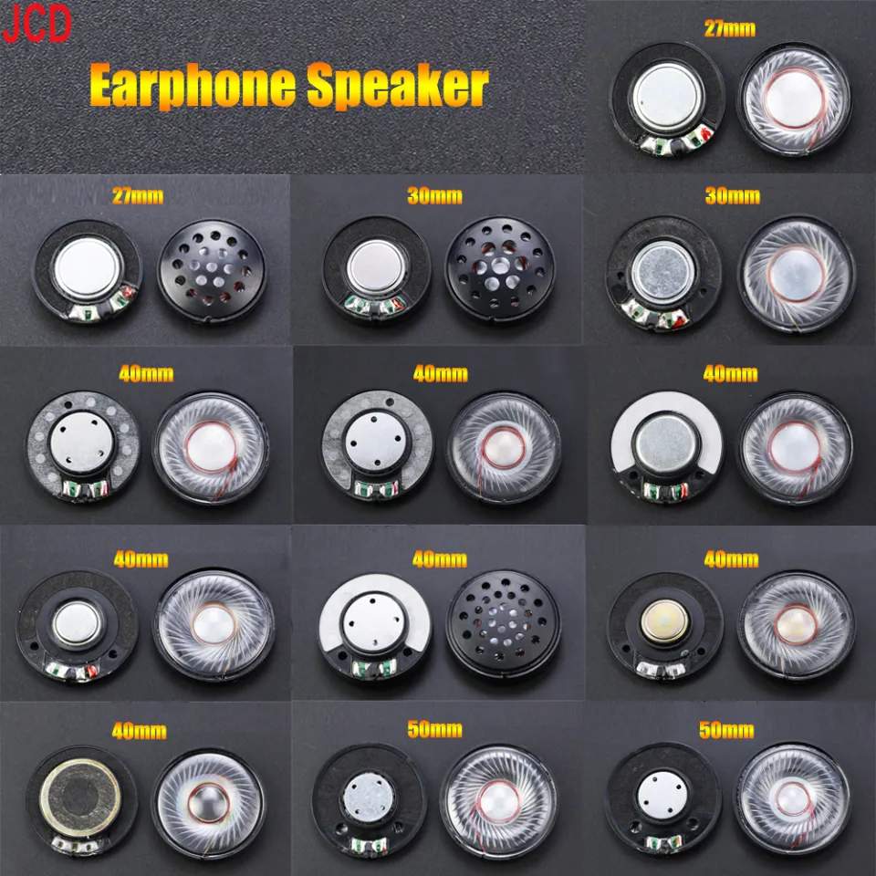 JCD 1pcs 27mm 30mm 40mm 50mm Driver Hifi Bluetooth White Magnetic