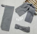 Hijabeez by t&h collection artical 3pc hijab set stuff imported china chiff on size scarf 30 inch weidth 72 inch length nikab 14 inch weldth 15 inch length haed  band free size. 