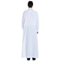 TH815 Men's Muslim Islamic Men Long Sleeves Pure Color Button Robe  Ramadan Eid Jubba Thobe. 