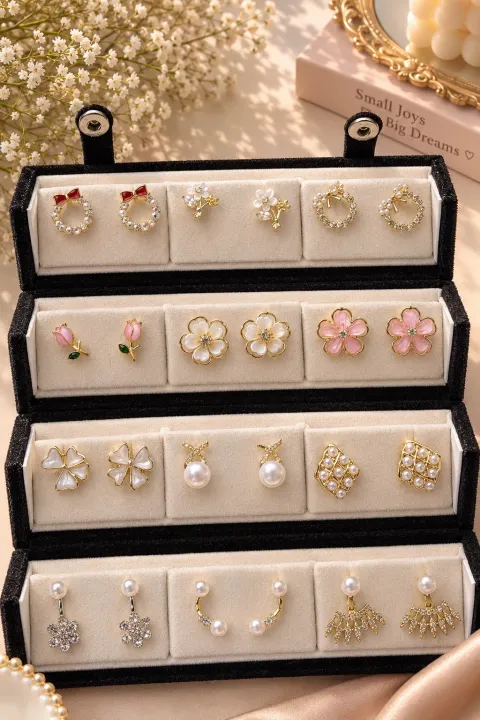 Any%2012%20pair%20korean%20Earings%20with%20Jhumka%20box%20jewelry%20box%20-%20Image%203