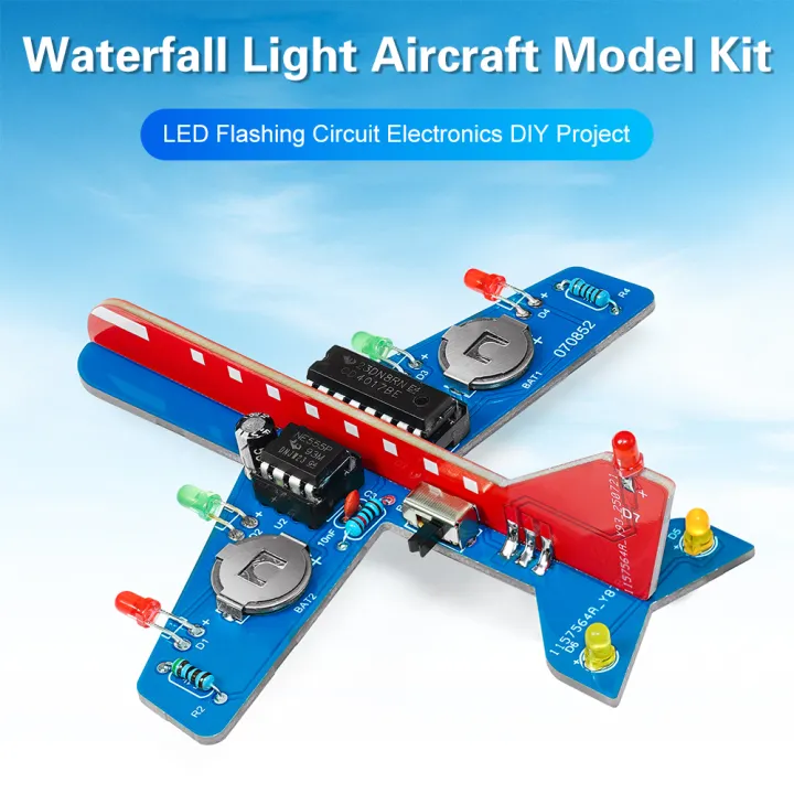 Mini Air Craft Module DIY Mini Aircraft Electronics Kit CD4017 LED Running Light Aircraft ...