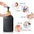 Kitchen Black Dish Soap Dispenser Bottle Set with Tags Countertop Hands Soap&Dish Soap Storage Container for Home Decor. 