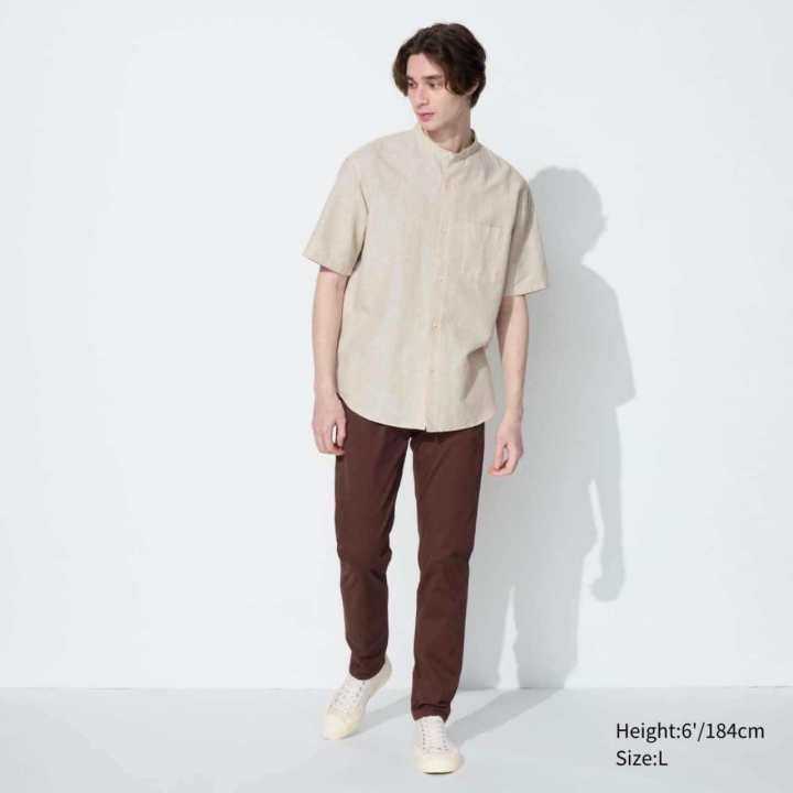 Uniqlo%20Men%20Chinese%20Collar%20Linen%20%F0%9F%92%AF%20%20%20The%20Fabric%20Is%20Very%20Good,%20Beautiful%20Shape,%20Front%20Buttons,%20Has%20a%20Pocket%20on%20One%20Side%20of%20the%20Chest.%20This%20Model%20Looks%20Great%20on%20Anyone%20Who%20Wears%20It.%20-%20Image%202