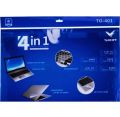4in1 Laptop Skin Pack for 15.6" inch - Screen Protector + Keyboard Skin Cover + Transparent Laptop Back Sticker + Key Wrist Drag. 