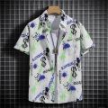 Beach Style Printed Shirts for Men - Short Sleeves Hawaiian Loose-Fit Casual Shirts. 