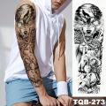 Large Full Arm Sleeve Tribal Totem Waterproof Temporary Tattoo Sticker Skull Totem Bird Wolf Tiger Fake Tatoo Body Art Men Women. 