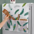 Refrigerator Dust Cover with Storage Bag Washable Printing Multi-purpose Household Washing Machine Cabinet Dust Protection Cover. 