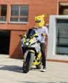 Motorcycle Helmet Cover (Pikachu). 